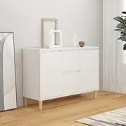 Sideboard White 101x35x70 cm Engineered Wood Storage Cabinet Furniture Home Decor