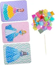 Vaguelly 1 Set Toys Princess Dress up Puzzle Fabric Puzzle Puncture Painting Drawing Kit Handmade Drawing Kid Toys Tools Sewing Embroidery Kit Aldult Material Package Child