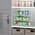 3 Tier Can Organizer Shelf Canned Food Storage Rack for Refrigerator Pantry