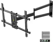 FORGING MOUNT Corner TV Wall Mount Long Arm TV Mount Bracket for 32"-75" TVs-Easy to Install Single Stud Design- 33" of Smooth Extension Plus Swivel,Tilt,Max VESA 600X400mm,Holds 110lbs.