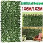 6M Artificial Ivy Leaf Hedge Roll Privacy Fence Screen Green Hedging Wall Cover