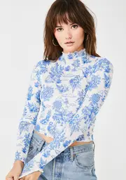 [Sugar Thrillz] Blissful Boo Mesh Top