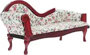 Operitacx Wooden Dollhouse Furniture 1/12 Scale Miniature Couch Chaise Lounge for Decorative Miniatures
