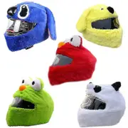 Motorcycle Helmet Hat Christmas Cap Gift Cover Motorbike Funny Heeds Crazy Case Crash For Outdoor Personalized Full Helmets Elmo red L