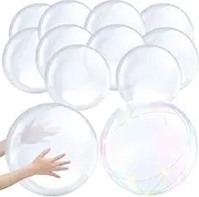 12 Pieces Inflatable Clear Beach Ball Inflatable Clear Balloons Transparent Swimming Pool Party Ball for Summer Beach, Pool and Party Favor(16 Inch, 24 Inch)