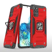 MCC Shockproof Samsung Galaxy S20+ Plus Heavy Duty Tough Case Cover Ring [Red]