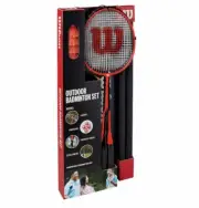 Wilson Outdoor Badminon Set 4 Racquets, 4 Shuttlecocks, 20ft Net Carry Bag Kids