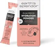 Earth's Splendor Hydration Powder, Sugar Free White Peach | 10 Pack | Single Serving Electrolyte Sticks