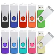 8GB Flash Drive 10 Pack Thumb Drive 8GB Swivel USB Stick with LED Indicator