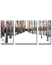 Ready2HangArt Painted Winter Grove 3pc Wrapped Canvas Wall Art by Norman Wyatt