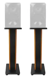(2) Rockville 28" 2-Tone Studio Monitor Speaker Stands For Mackie MR624 Monitors