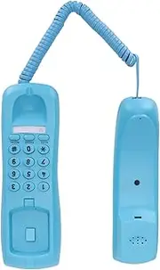 Corded Desk Telephone, Office Landline Fixed Telephones with Mute Pause Redial Function for Home/Hotel/Office(Blue)