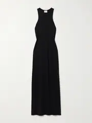 [KHAITE] KHAITE - Vernetta Cotton-blend Jersey Maxi Dress - Black - small small Black