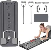 Pilates Board - Workout Multi-Purpose Foldable Pilates Reformer Board | Multi-Purpose Portable with Bands Core Trainer Foldable Workout Equipment for Back Body Abdominal
