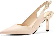 [Rilista] Women's Slingback Kitten Heels Closed Pointed Toe Wedding Party Dress Pumps Shoes