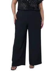 [Pink Dusk] Arina Wide Leg Pant in Black