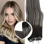 Balayage Micro Beads Tip Nano Ring Loop FULL HEAD Remy Human Hair Extensions 24"