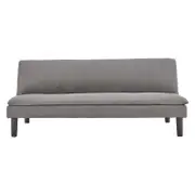 Sarantino 3 Seater Modular Faux Linen Fabric Sofa Bed Couch - Dark Grey