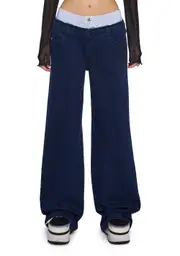 [Dolls Kill] It’s So Over Boxer Wide Leg Jeans (Fairfax)