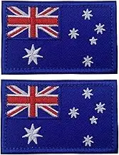 Ncyda Bundle 2 Pieces Australia Flag Patches, 3.15" x 1.97" inches Sized, National Flag of Australia Pride Patch, Tactical Morale Patch, Hook and Loop Fastener Design for Cap Hat Jeans Jackets Backpack Bags