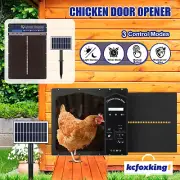 Automatic Chicken Coop Door Solar Auto Hen House Pen Run Poultry Cage Gate Timer