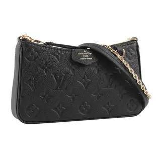 【Louis Vuitton 路易威登】Easy Pouch On Strap 壓紋牛皮二用包(黑色) M80349/平行輸入