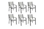FORTIA 6pc Outdoor Dining Chair Set, for Outside