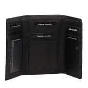 Pierre Cardin Stich Design Leather Ladies Large TriFold Wallet in Black