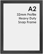 A2 Snap lock Poster Frames 32mm Heavy Duty- Black SQ