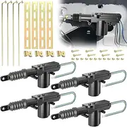 4 PCS 12v Door Lock Actuator Kit, Universal Power Mode Door Lock Actuator with Tool Set, 2 Wire Electric Blend Door Lockout Actuator, Adds Power Door Locks to Most Vehicles