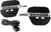 LED DRL Daytime Running Light Front Fog Lamps Assembly Accessories Compatible With BMW X5 E70 2011 2012 2013 2014