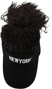 Beaupretty Stylish Synthetic Ponytail Wig with Baseball Cap Short Wavy Hair Extensions for Women Convenient Hat Design for Casual Formal Occasions Natural Look Effortless Wear