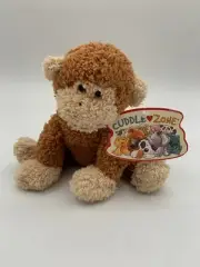 New Imperfect Tag Tri Russ Monkey Plush brown tan small Target 6" Cuddle Zone
