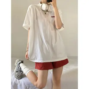 人手一件！巨時髦! 韓國衣服 短袖t恤女 t恤女 衣服女短袖 oversize 短袖 流行衣服 下半身失蹤 女生衣服韓版