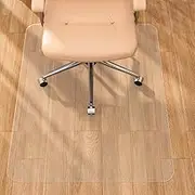 Tonaus Chair Mat for Hard Floor Office Chair Mat Desks Mats Large 48"×36" (3'x4'),Transparent Clear PVC Floor Protector for Home Office Study Wooden Floors