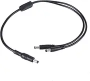1 Male to 2 Male 5.5mmx2.1mm Power Supply Splitter Cord for Surveillances Camera Y Splitter Adapter Wire