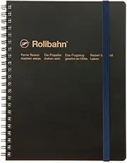 Delfonics Rollbahn 5mm Grid Spiral Bound Notebook, A5, Black