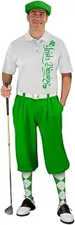[Golf Knickers] Irland Homeland Blessings Traditional (Plus Fours) Complete Golf Outfit for Men (Lime)