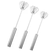 Press and Rotate Semi-Automatic Egg Beater Household Manual Stainless Steel1925