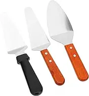 3Pcs Stainless Steel Spatula Versatile Steak Turner Cake Slicer and Server for Kitchen Cooking and Baking Ergonomic Handle Easy to Clean for Camping and Grilling