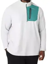 Eddie Bauer Jacket Mens 2XL White Cloud Regular-Fit Quarter-Zip Pullover
