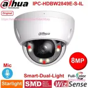 Dahua 4K 8MP Full-Color IPC-HDBW2849E-S-IL WizSense Camera PoE Smart-Dual-Light