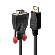 Lindy video cable adapter 2m VGA (D-Sub) DisplayPort Black