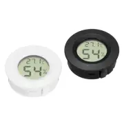 Mini Thermometer Hygrometer Digital LCD Temperature Humidity Meter, Black White