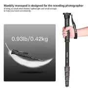 Manbily Camera Monopod Aluminum Alloy Adjustable Monopod For Tripod Stand