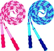 Jump Rope Soft Beaded Segment Jump Rope Knot-Free Anti-Tangle Jump Rope Adjustable for Men, Women and - Tangle 9ft