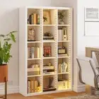 15 Cube Bookcase Storage Shelf Organizer with LED Lights,