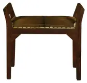 Wilson Genuine Goat Hide Single Seater Stool/Bench (Mahogany)