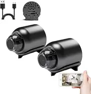 Topmartaz Mini Camera, Mini Eye 4g Wireless WiFi Camera 1080p HD, with Night Vision, for Home Office Store Warehouse, Smallest Cameras Perfect for Home Security (2Pcs)