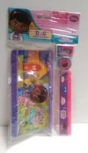 Disney Doc McStuffins 4 Piece Stationery Set Kids Girls Gift School Study Kit